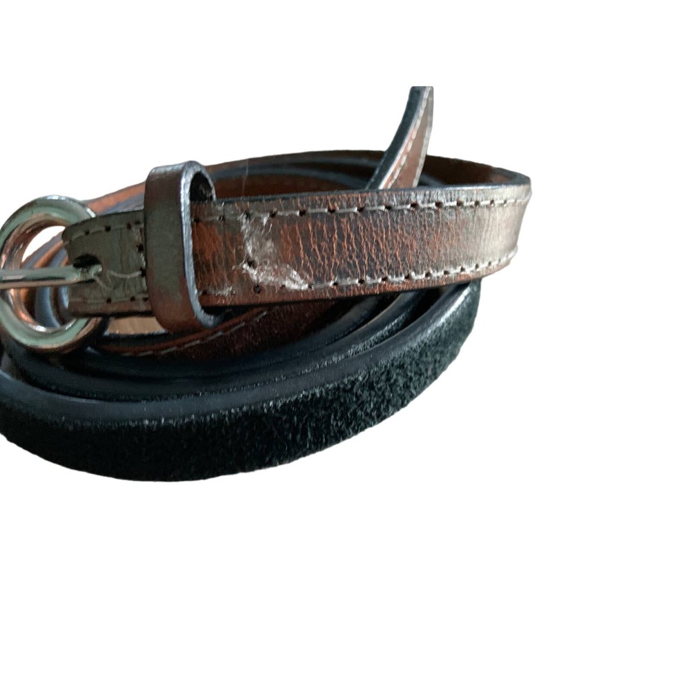 Loft Womens Brown Suede Genuine Leather Belt 5 Holes Size L